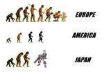 Cum cred europenii ca evolueaza ei,
americanii si japonezii...